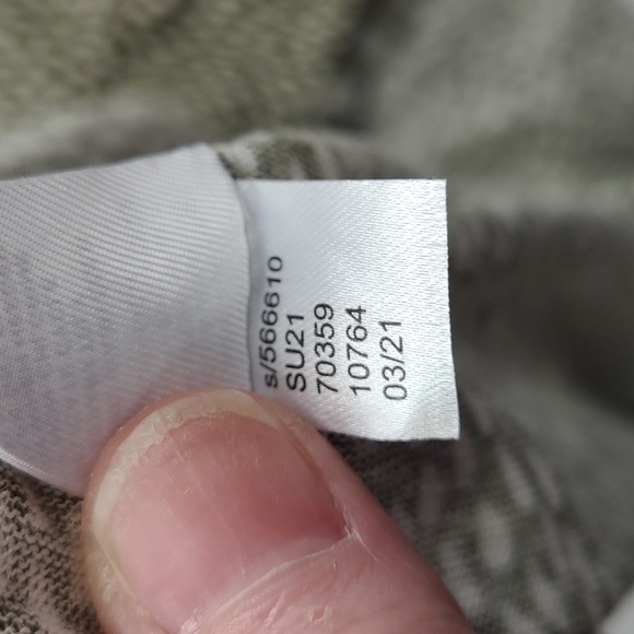 Loft SZ Small Top Green & White 100% Linen Cap Sleeve Lightweight - Picture 8 of 8